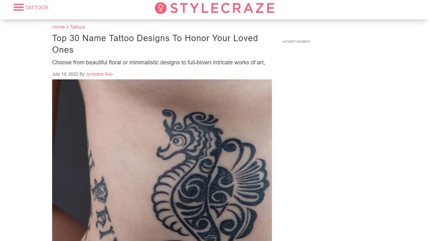 Top 30 Name Tattoo Designs To Honor Your Loved Ones - STYLECRAZE